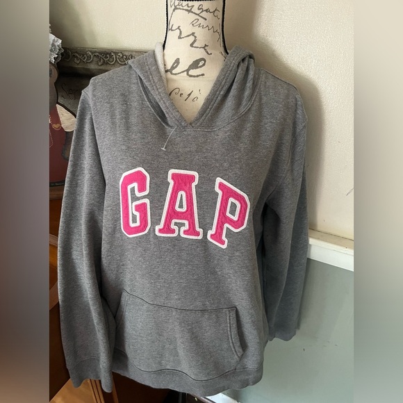 Gap Marl Grey Pink Logo Embroidered
Pullover Hoodie - Picture 3 of 7